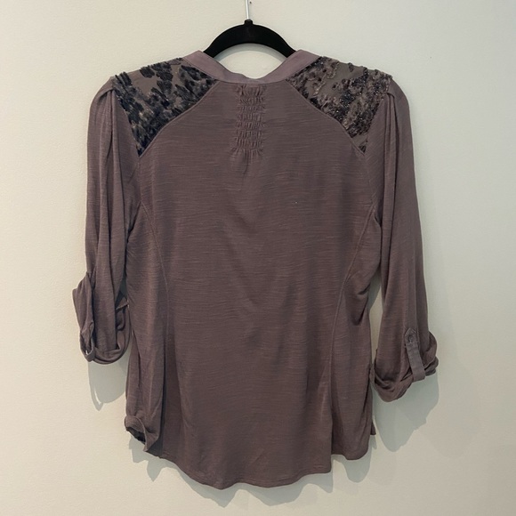 Anthro TINY Broadleaf Forest Burnout Velvet Top, S - Picture 11 of 11